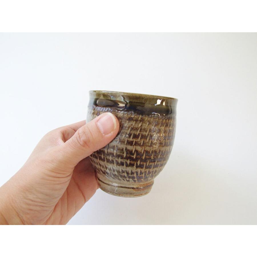 やちむん 民藝 からや窯 登川均 湯呑み 飛鉋 : おまめ - 通販 - Yahoo