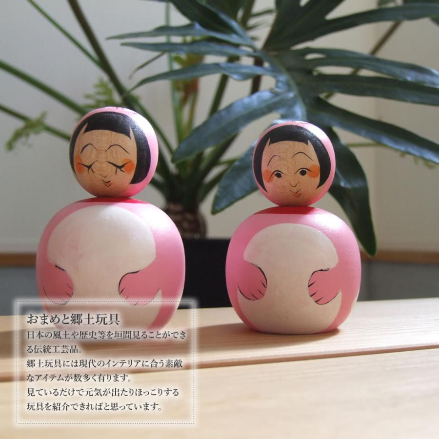 郷土玩具 民藝 菊摩呂こけし工房 志田楓 干支の菊摩呂こけし卯 目開き