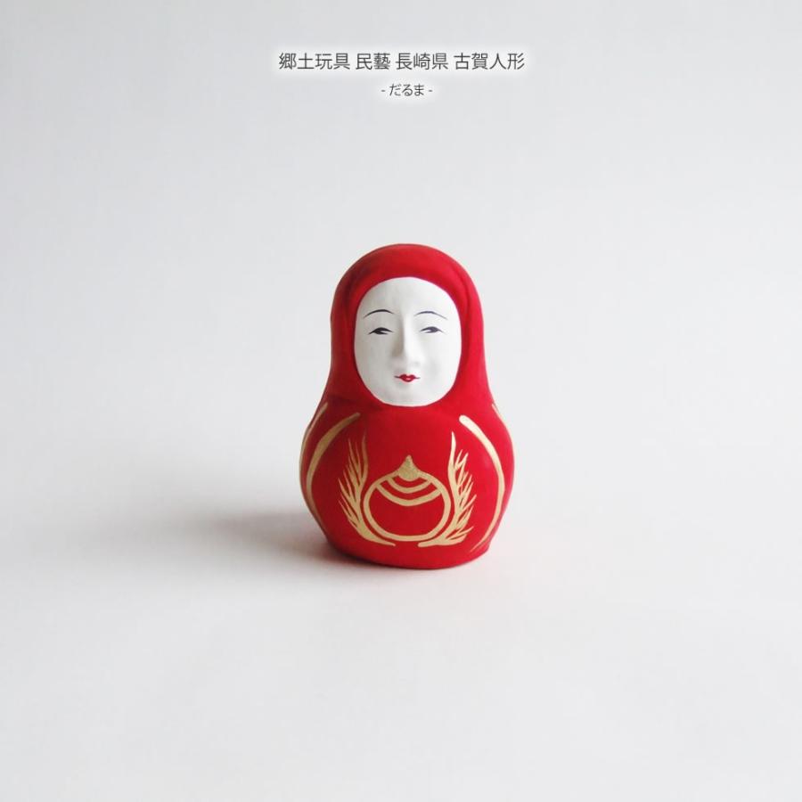郷土玩具 民藝 長崎県 古賀人形だるま : おまめ - 通販 - Yahoo