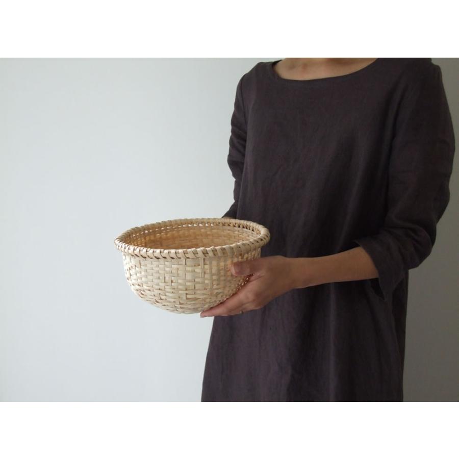 福島奥会津編み組細工マタタビ米研ぎざる 2-5合用 久保田義輝さん作