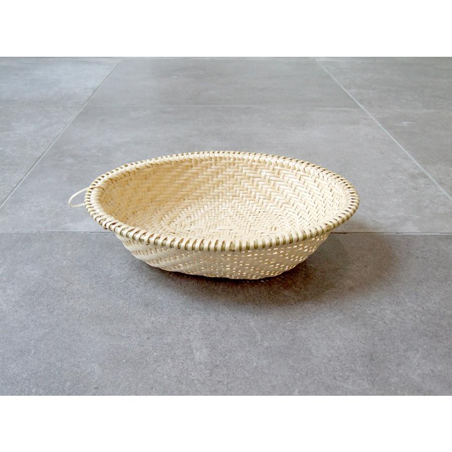 福島奥会津編み組細工 マタタビ楕円浅ザル 中 特上編み : おまめ