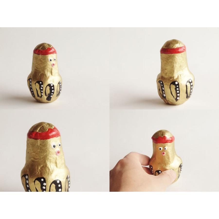 郷土玩具 民藝 広島県 三原だるま タコだるま 金 : おまめ - 通販