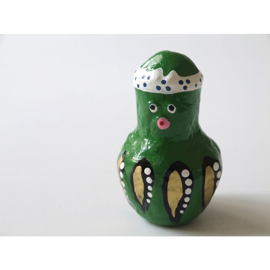 郷土玩具 民藝 広島県 三原だるま タコだるま グリーン : おまめ