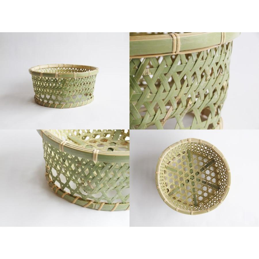 日本の竹細工 椀かご 丸 中サイズ2〜3人用 底補強力竹有 : おまめ