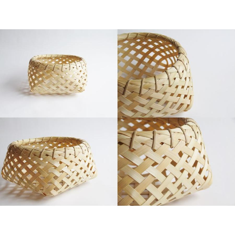 竹編み　ちりとり籠(竹細工) Amazon.co.jp: [EFFORTS]竹かご 編んだ竹編みちりとり 丸型