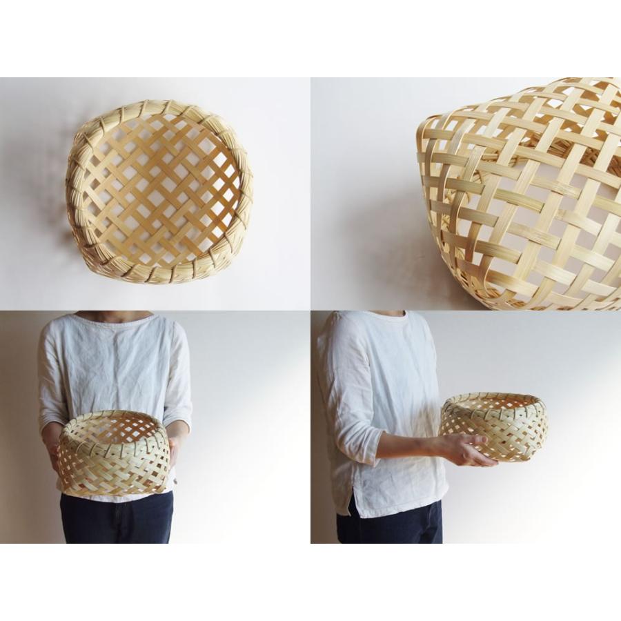 日本の竹細工 四つ目透かし編み丸籠 : おまめ - 通販 - Yahoo!ショッピング