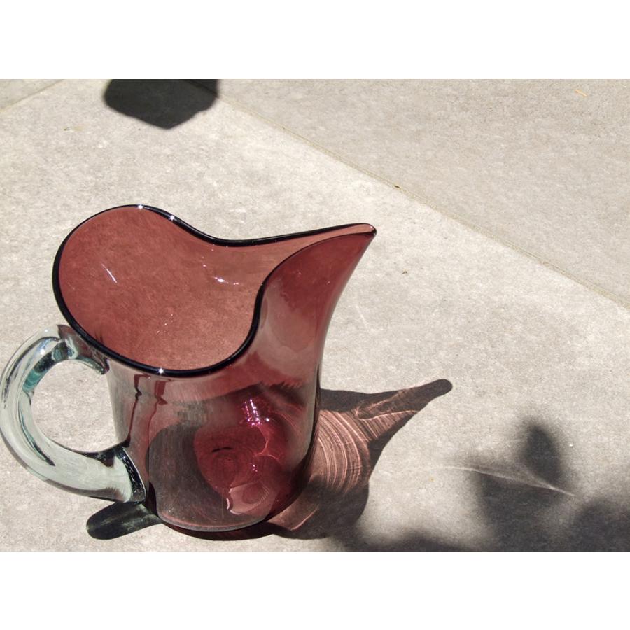 沖縄 奥原硝子製造所 琉球ガラス 民藝品 ペリカンピッチャー 小