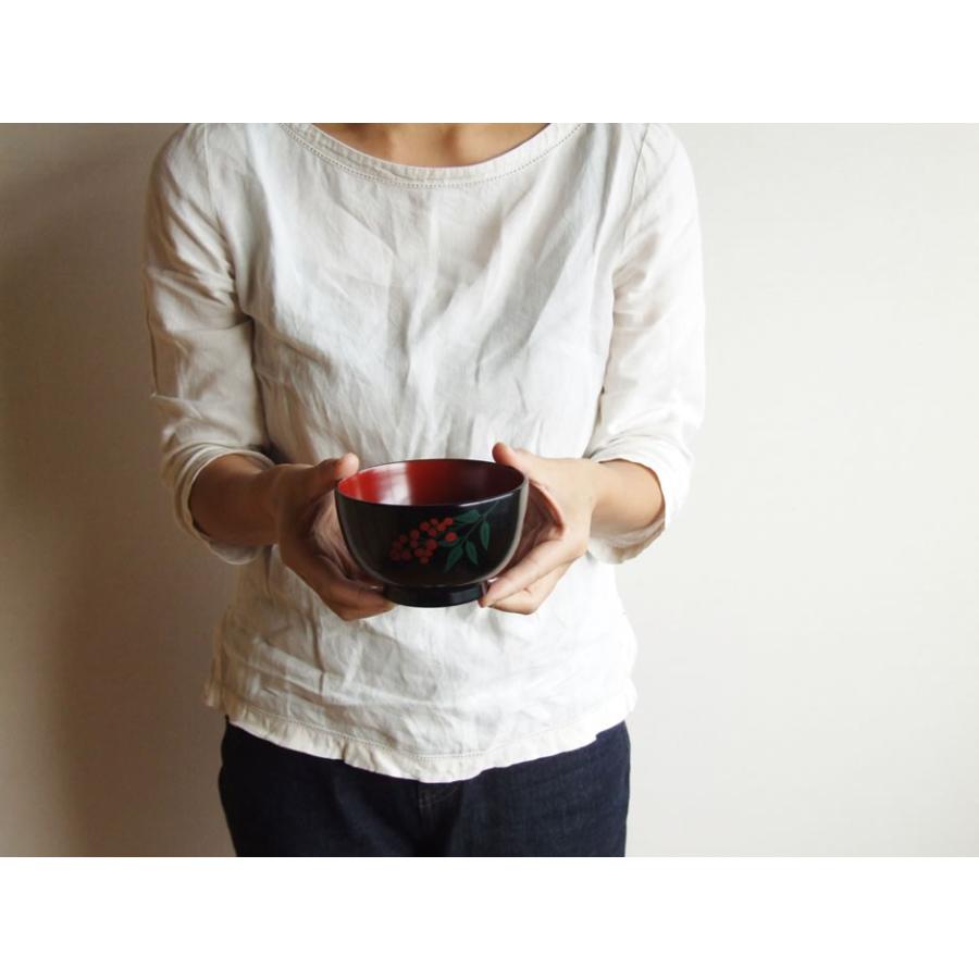 前田漆芸工房 琉球漆器 漆椀／お椀／汁椀 南天 : おまめ - 通販
