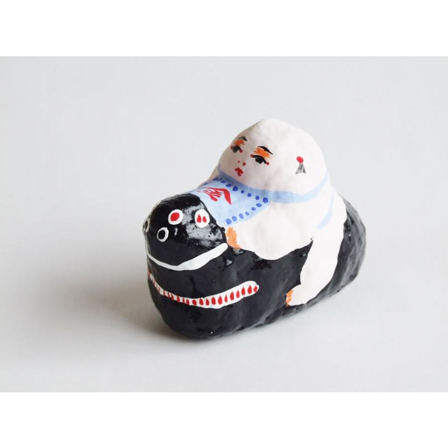 郷土玩具 民藝 宮城県 仙台張子 牛乗り子供／熊乗り金太郎 : おまめ