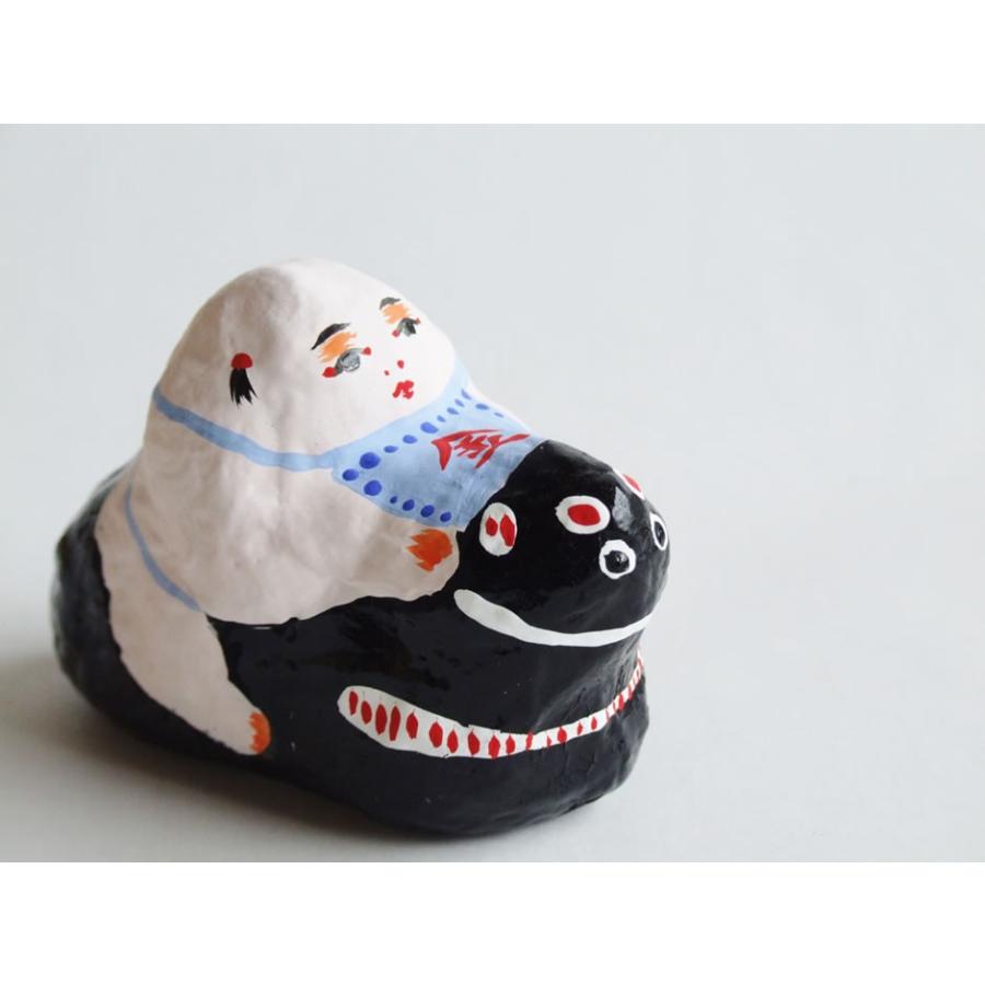 郷土玩具 民藝 宮城県 仙台張子 牛乗り子供／熊乗り金太郎 : おまめ