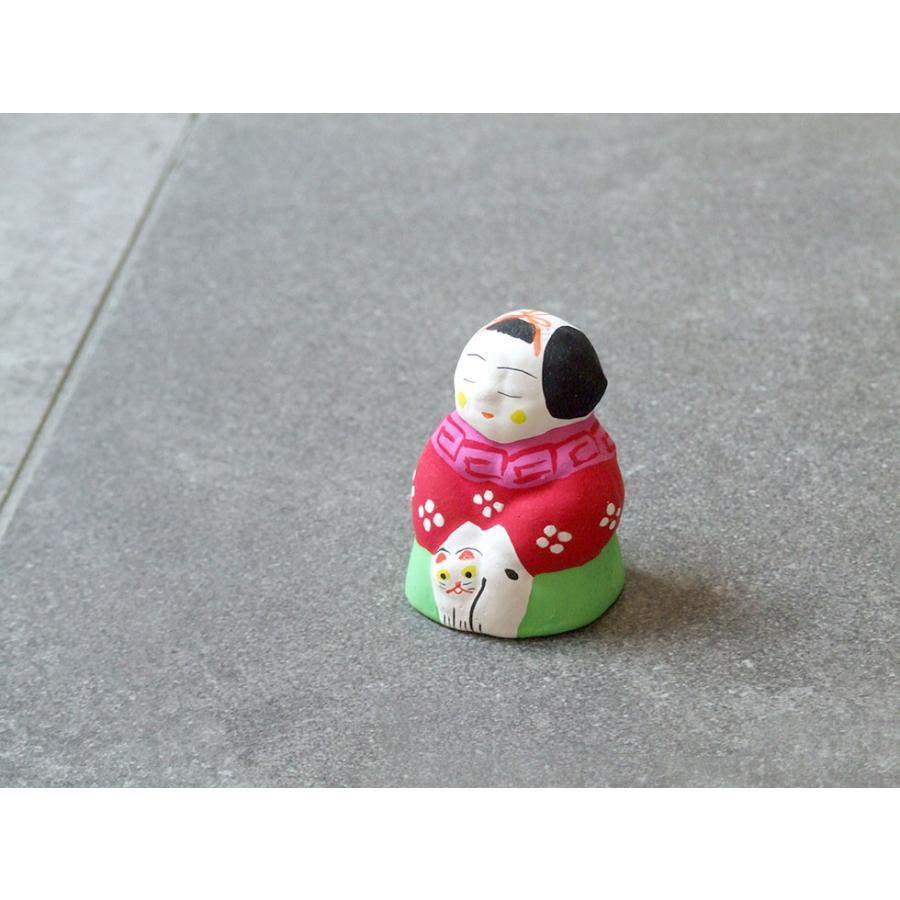 郷土玩具 民藝 福島県 工房千想 猫抱き童子 寝 縁起物 置物 開運