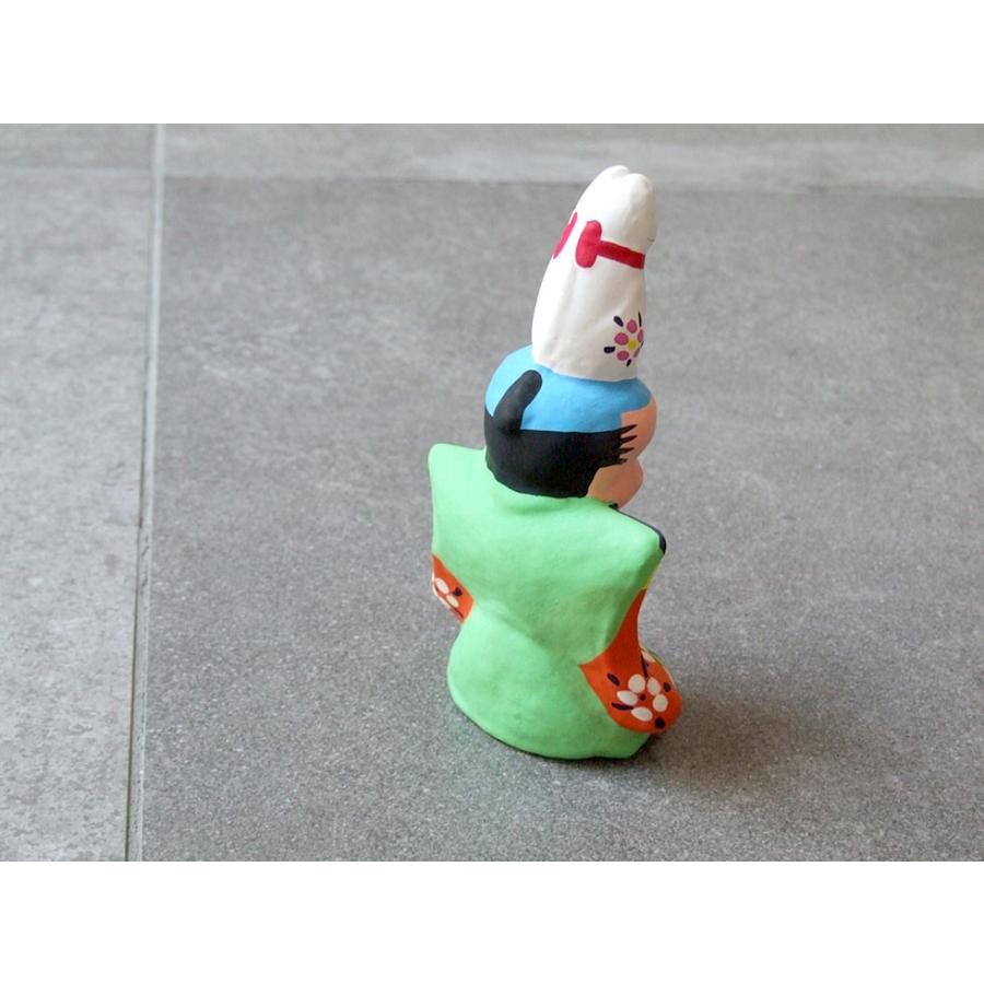 郷土玩具 民藝 福島県 工房千想 福助乗り招き猫 小 縁起物 置物 開運