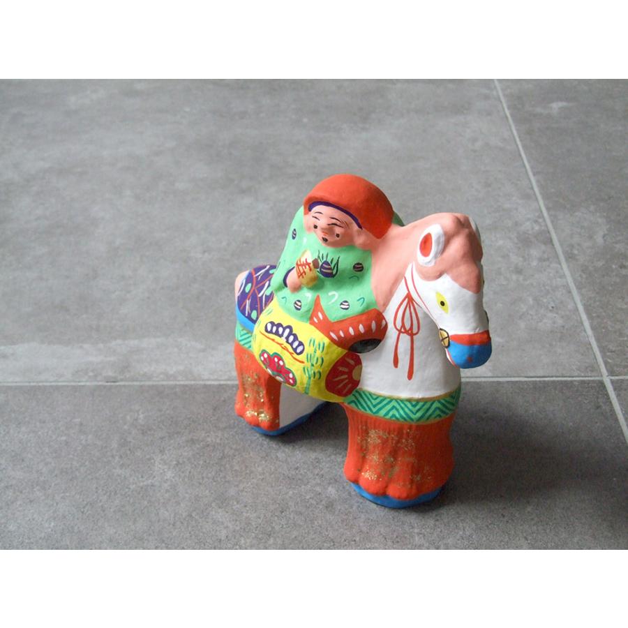 郷土玩具 民藝 福島県 工房千想 馬乗り大黒 大 干支 午 縁起物 置物