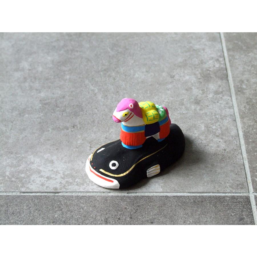 郷土玩具 民藝 福島県 工房千想 鯰乗り馬 干支 午 縁起物 置物 開運