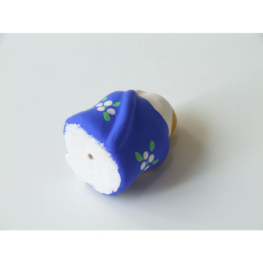 郷土玩具 民藝 福島県 工房千想 来らんしょ猫 青 : おまめ - 通販