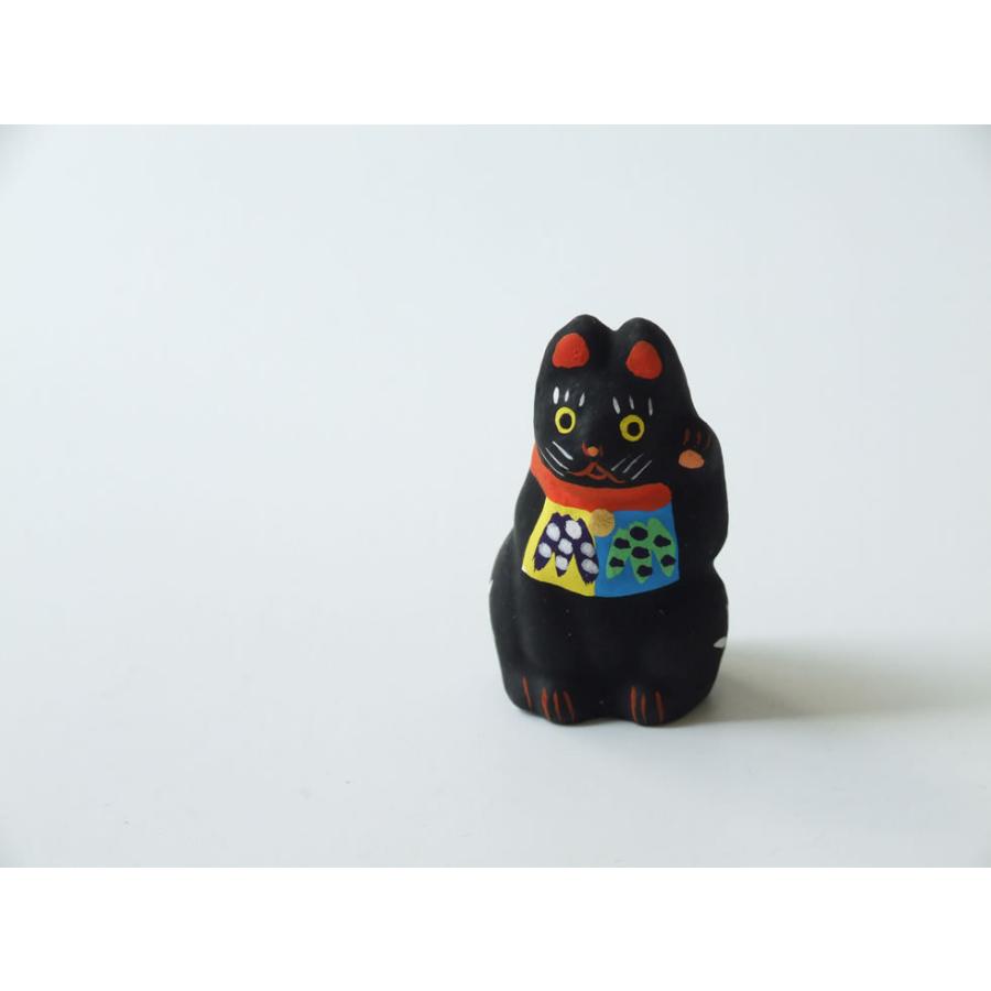 郷土玩具 民藝 福島県 工房千想 豆招き猫 黒 : おまめ - 通販 - Yahoo