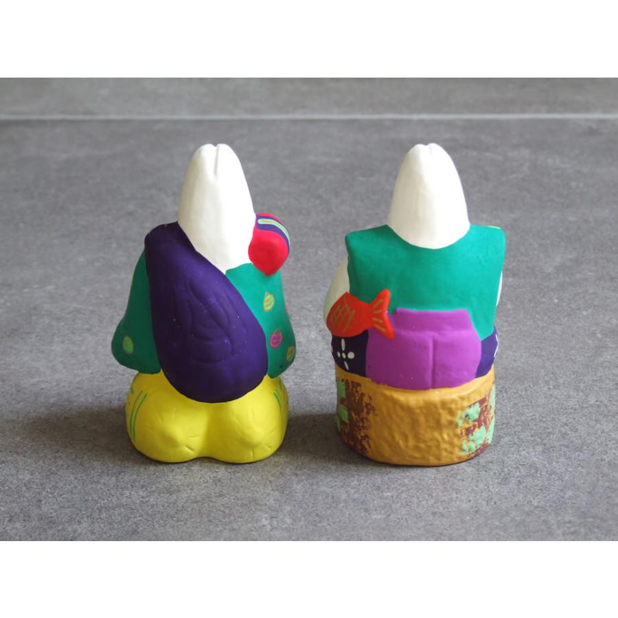 郷土玩具 民藝 福島県 工房千想 卯二福神 干支 兎 縁起物 二体セット