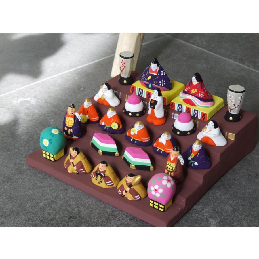 郷土玩具 民藝 福島県 工房千想 豆雛五段飾り ひな祭り 飾り物 雛祭り
