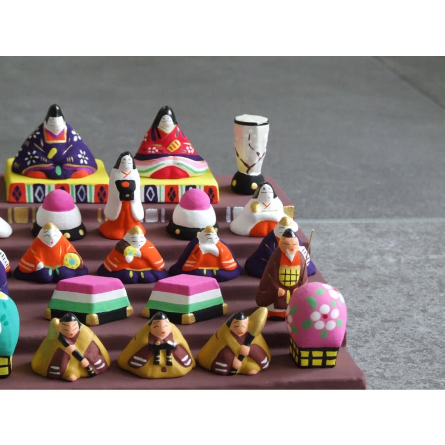 郷土玩具 民藝 福島県 工房千想 豆雛五段飾り ひな祭り 飾り物