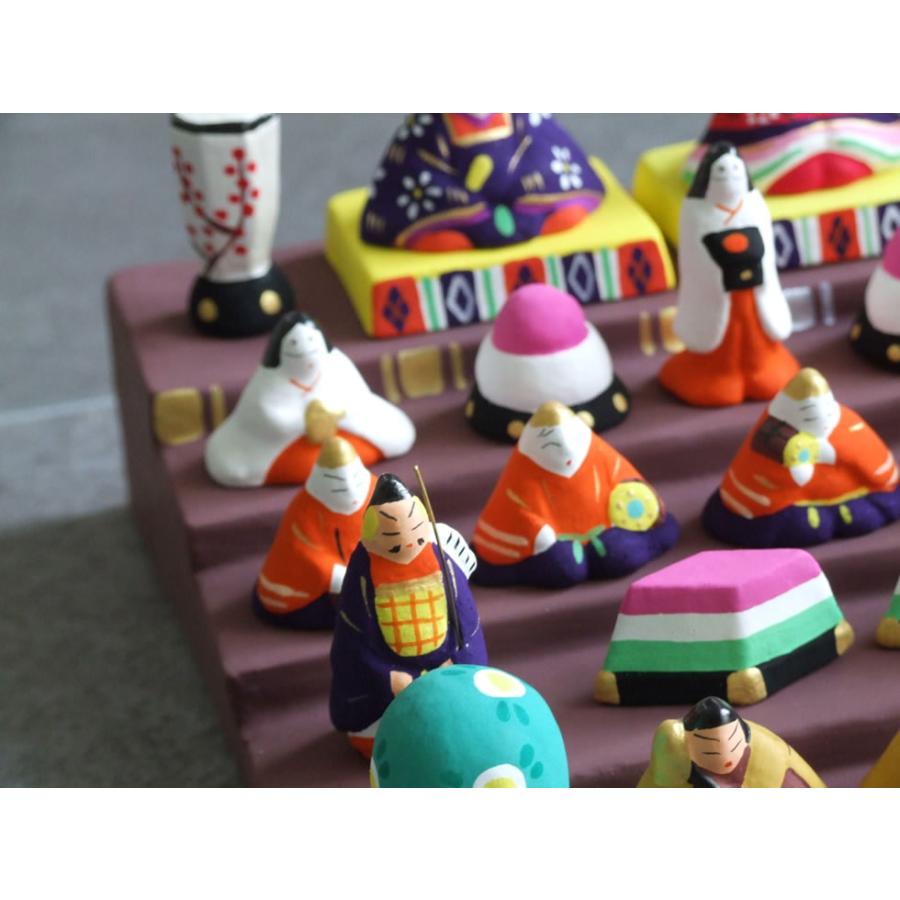 郷土玩具 民藝 福島県 工房千想 豆雛五段飾り ひな祭り 飾り物 雛祭り