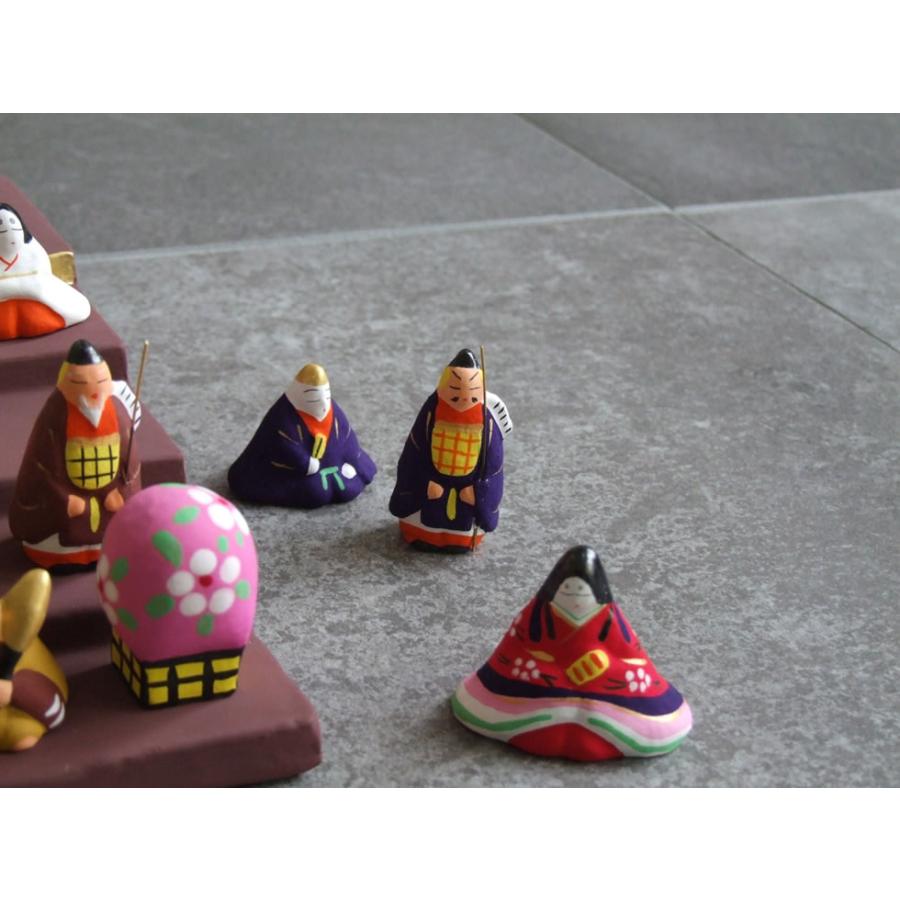 郷土玩具 民藝 福島県 工房千想 豆雛五段飾り ひな祭り 飾り物 雛祭り