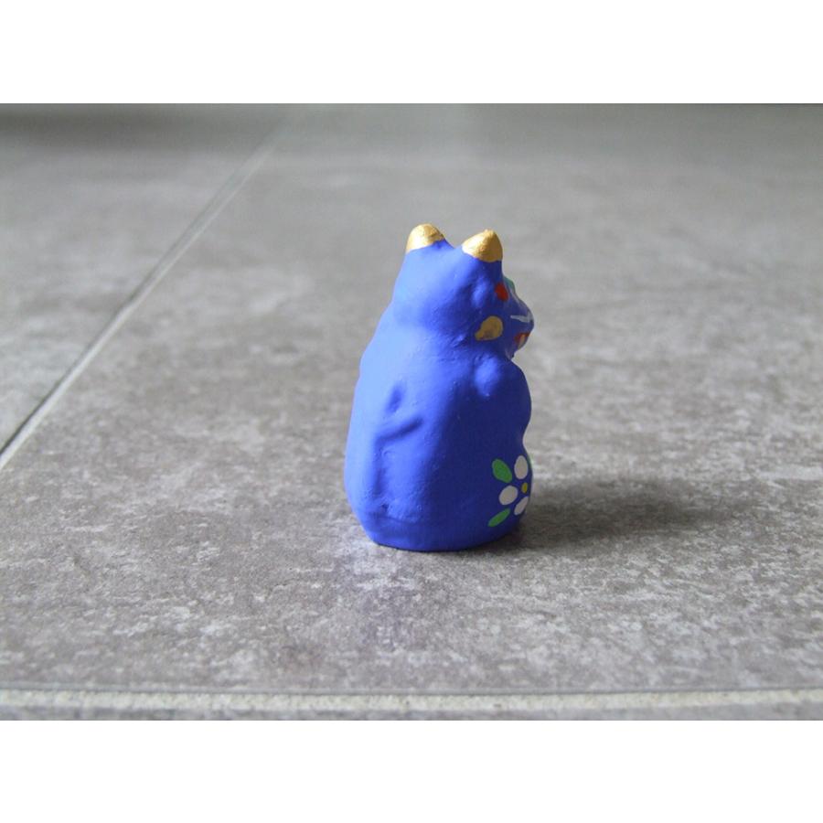 郷土玩具 民藝 福島県 工房千想 豆招き辰 青 干支 龍 縁起物 置物 開運