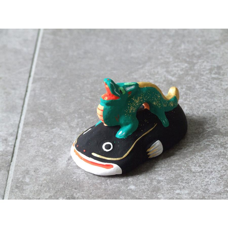 郷土玩具 民藝 福島県 工房千想 鯰乗り辰 干支 龍 縁起物 置物