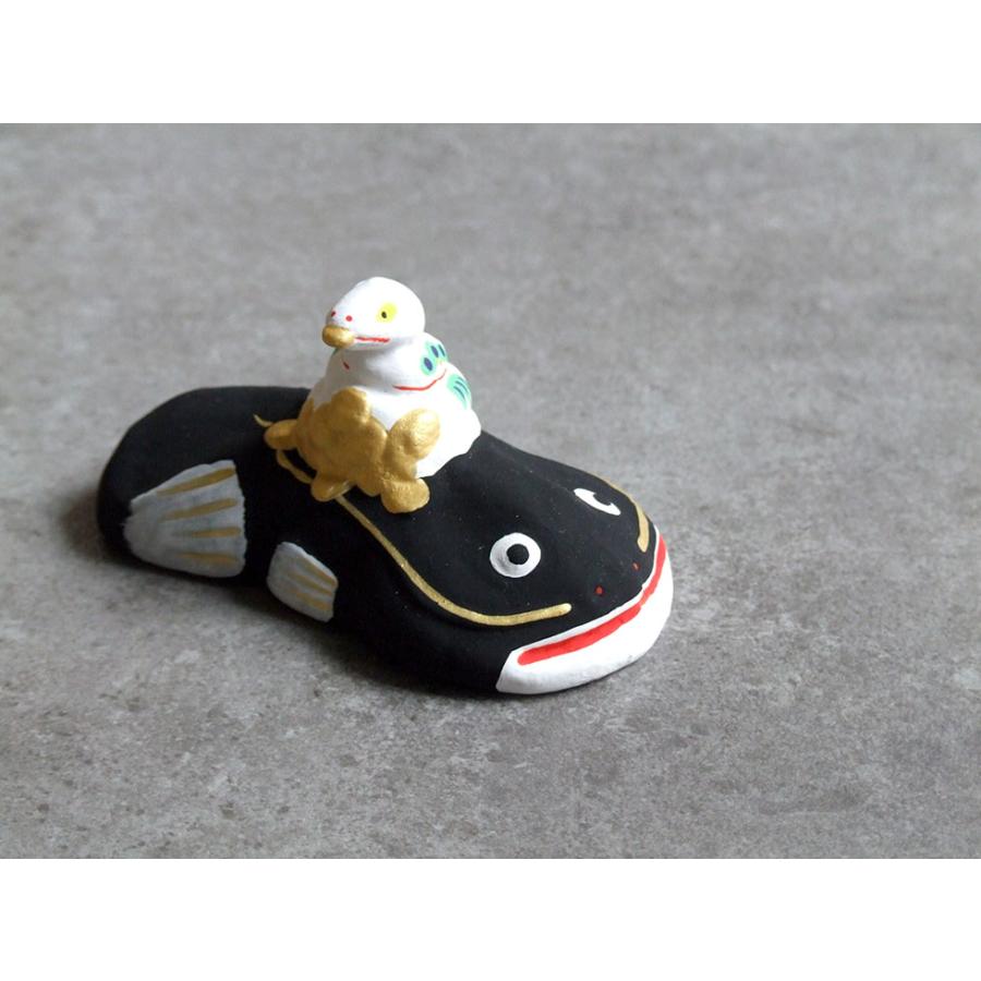 郷土玩具 民藝 福島県 工房千想 鯰乗り巳 干支 蛇 縁起物 置物 開運