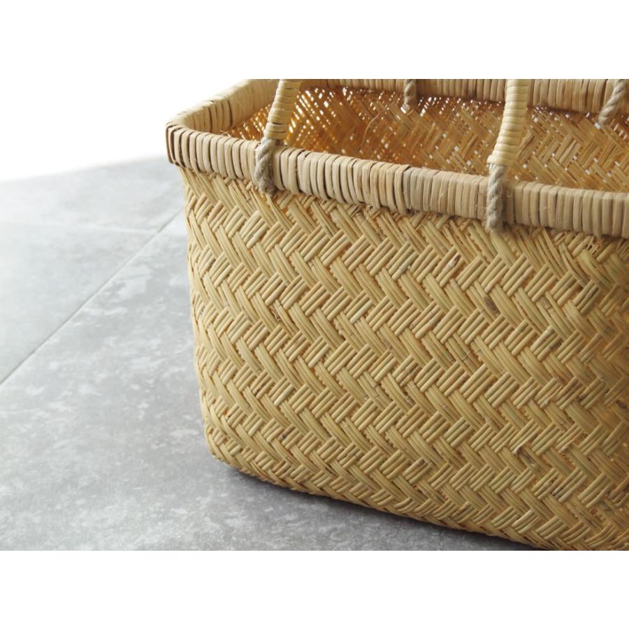 山梨県 富士山麓のスズ竹細工 市場かご 尺一サイズ : おまめ