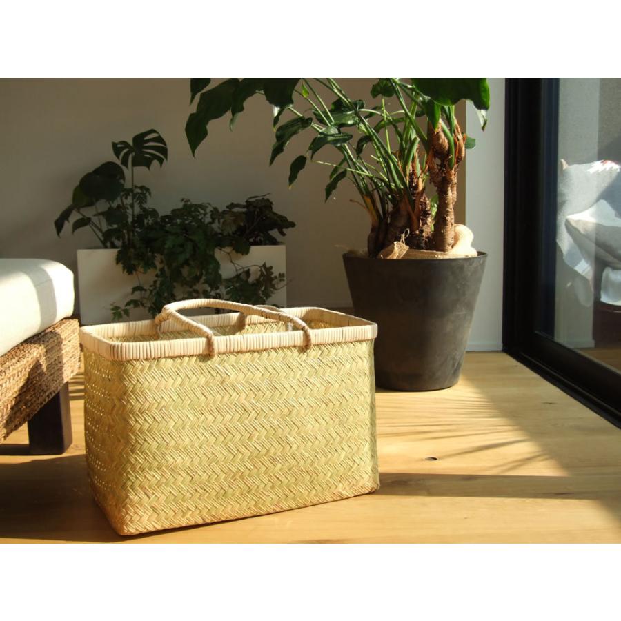 山梨県 富士山麓のスズ竹細工 市場かご 尺四サイズ(幅44cm) : おまめ