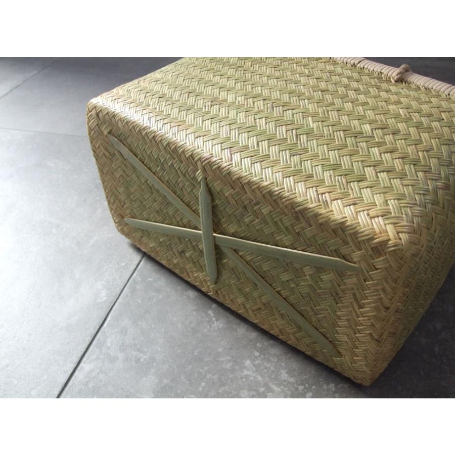 山梨県 富士山麓のスズ竹細工 市場かご 尺四サイズ(幅44cm) : おまめ