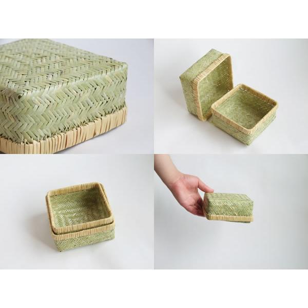 岩手県二戸 鳥越竹細工 スズ竹(篠竹) 弁当箱 四角形 : おまめ 岩手県二戸 鳥越竹細工 スズ竹(篠竹) 弁当箱 四角形 : おまめ