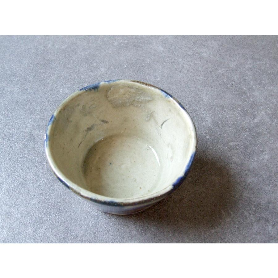 やちむん 民藝 照屋窯 照屋佳信 そば猪口 コバルト 輪花 : おまめ