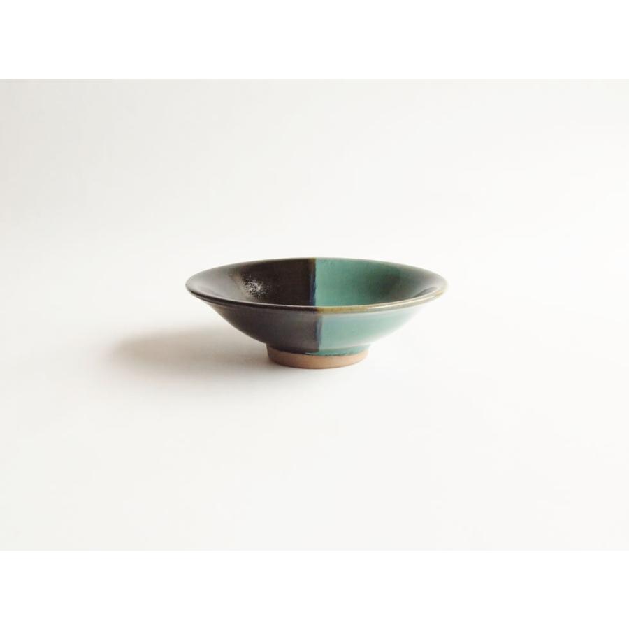 鳥取の民藝 牛ノ戸焼窯元 納豆鉢 緑と黒の染分 : おまめ - 通販