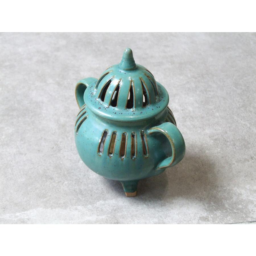 鳥取の民藝 牛ノ戸焼窯元 香炉 緑 : おまめ - 通販 - Yahoo!ショッピング