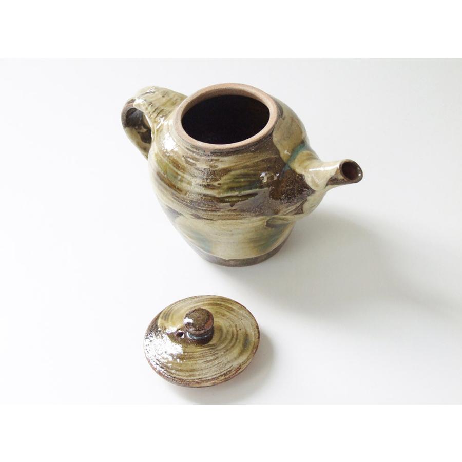 やちむん 民藝 読谷山焼 北窯 松田共司ポット 大 刷毛目 : おまめ