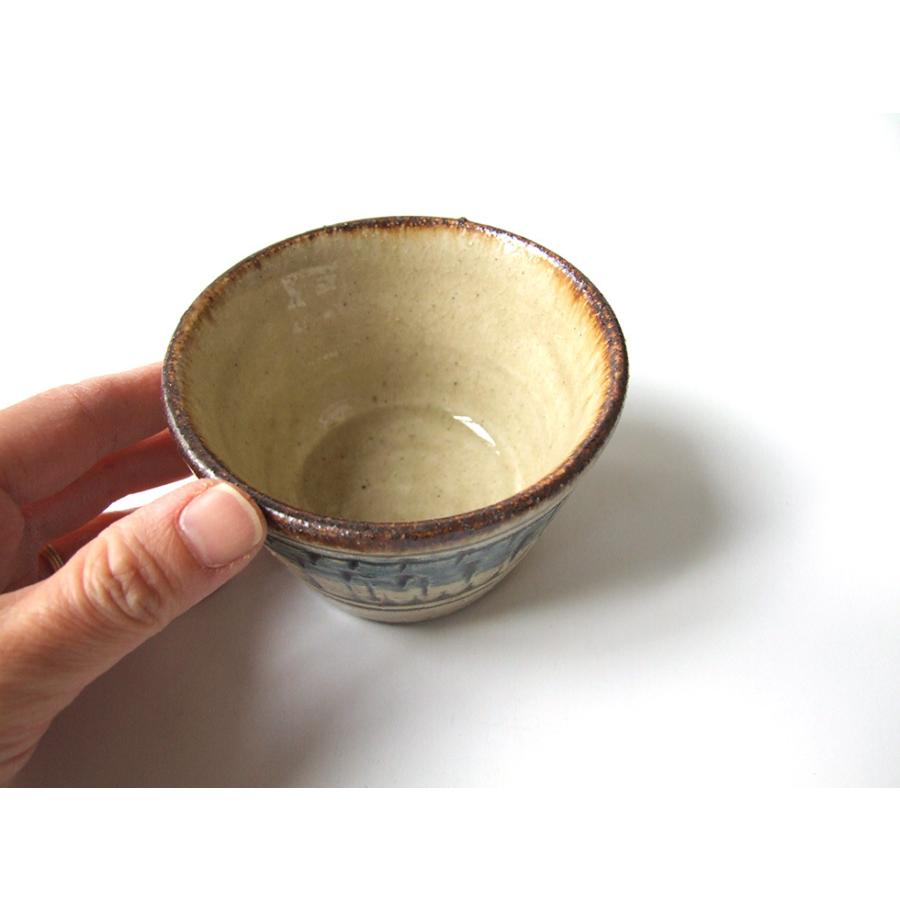 やちむん 民藝 読谷山焼 北窯 松田共司そば猪口 飛鉋 : おまめ - 通販