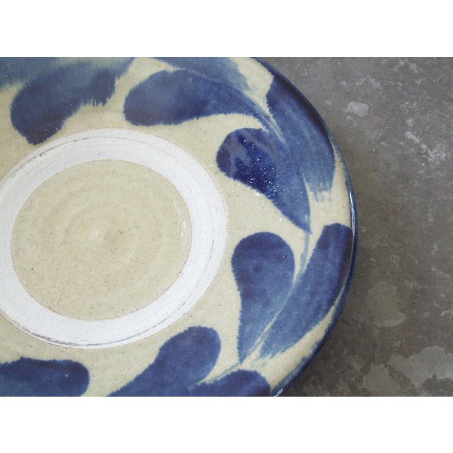 やちむん 民藝 読谷山焼 北窯 松田共司尺皿 大皿 コバルト唐草