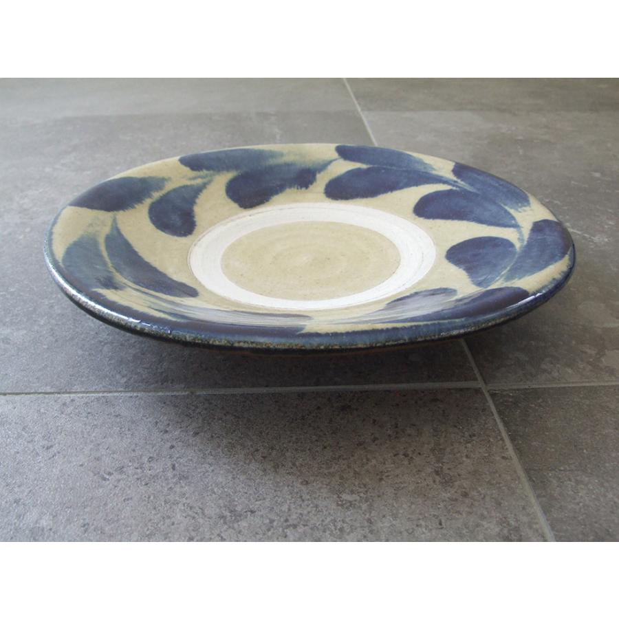 やちむん 民藝 読谷山焼 北窯 松田共司尺皿 大皿 コバルト唐草