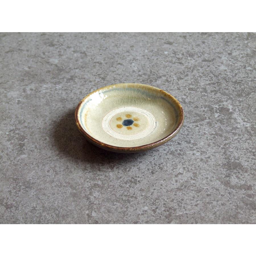 やちむん 民藝 読谷山焼 北窯 松田共司3寸皿 小皿 印花 : おまめ