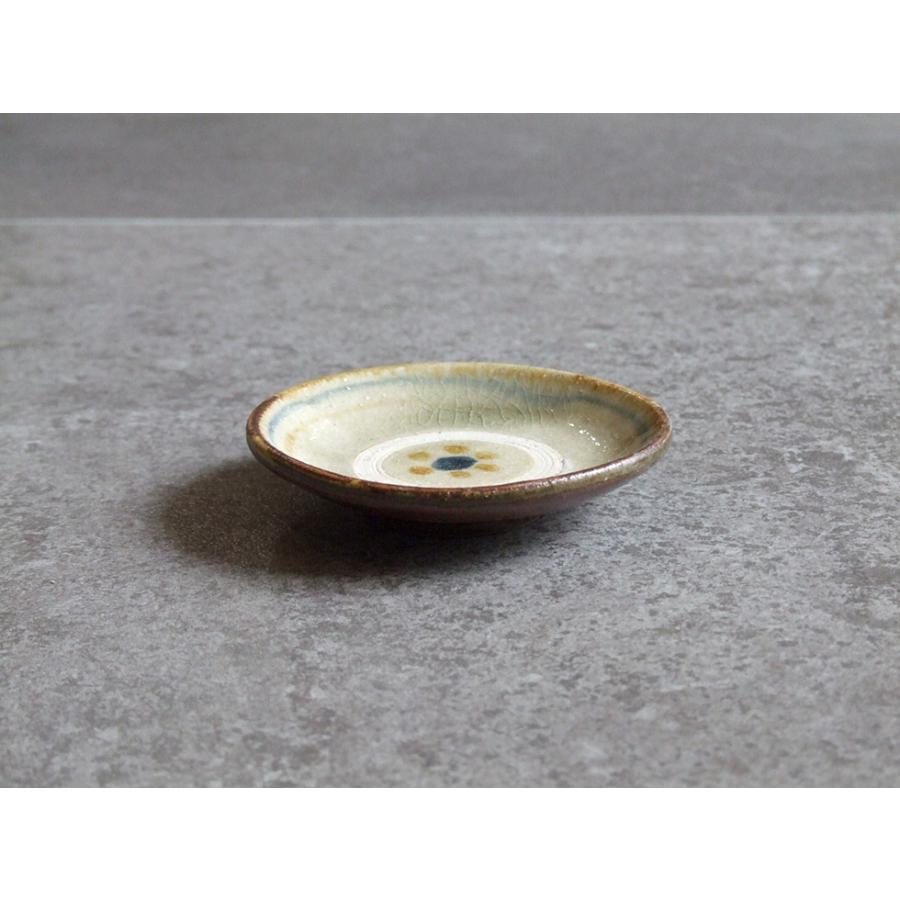 やちむん 民藝 読谷山焼 北窯 松田共司3寸皿 小皿 印花 : おまめ