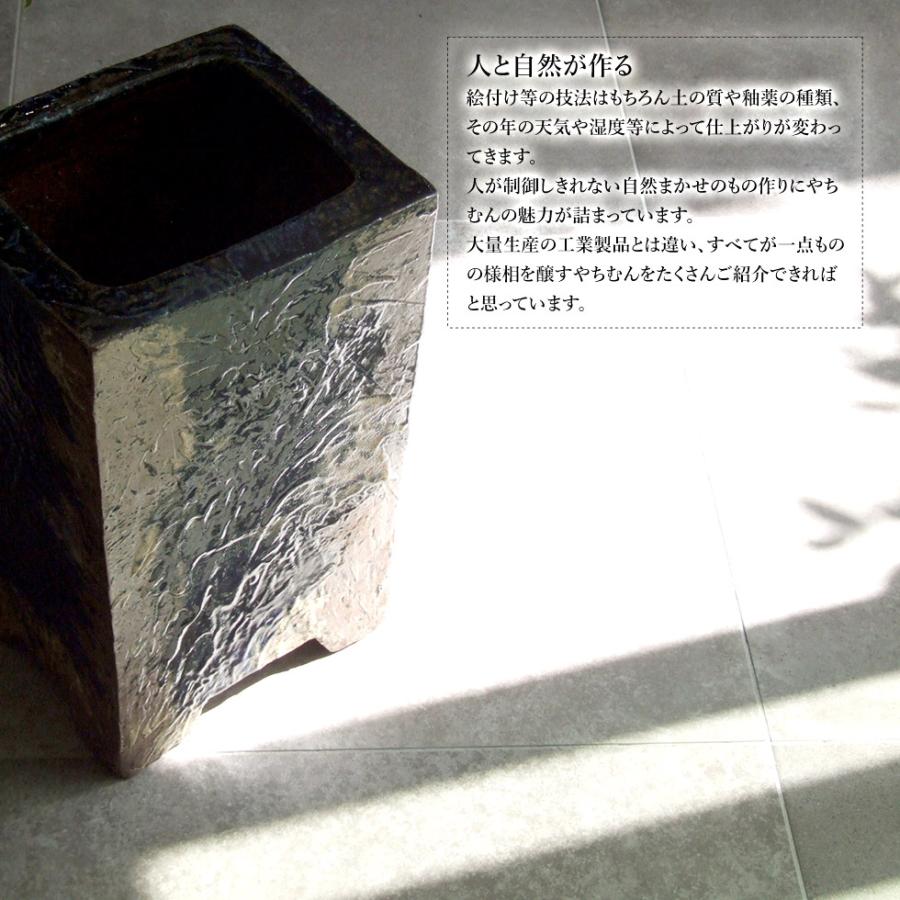 やちむん 民藝 読谷山焼 北窯 松田共司 切立カメ/傘立て 中 打 やちむん 民藝 読谷山焼 北窯 松田共司 切立カメ/傘立て 中 打