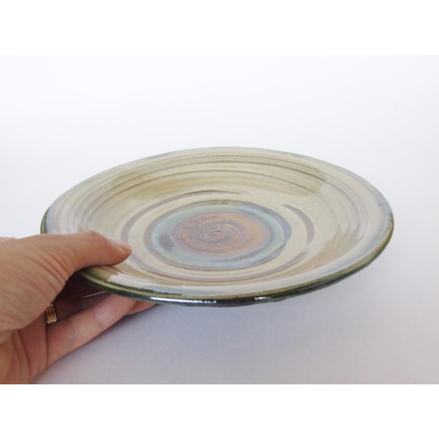 やちむん 民藝 読谷山焼 北窯 與那原正守 8寸うちなー皿 縁緑