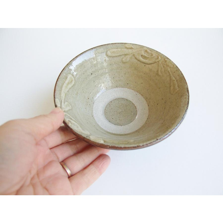 やちむん 民藝 読谷山焼 北窯 宮城正享 4寸マカイ(お茶碗) イッチン