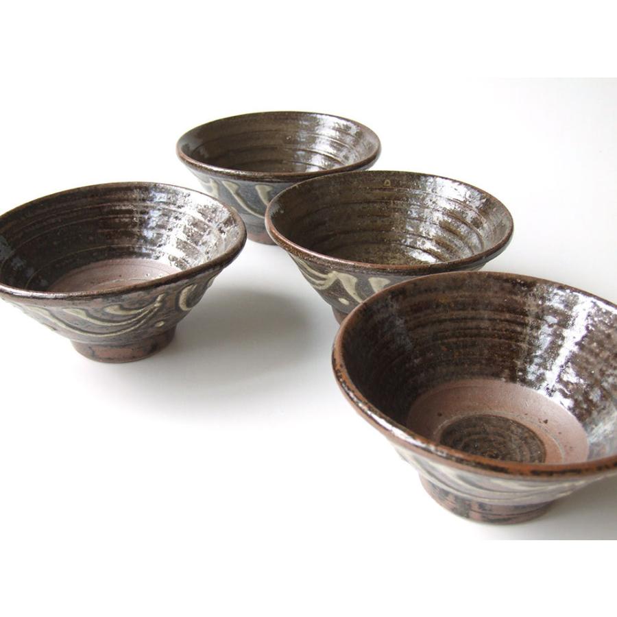 やちむん 民藝 読谷山焼 北窯 宮城正享 4寸マカイ(お茶碗) イッチン