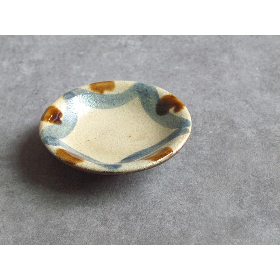 やちむん 民藝 読谷山焼 北窯 宮城正享 3寸皿 豆皿 小皿 幾何紋 上