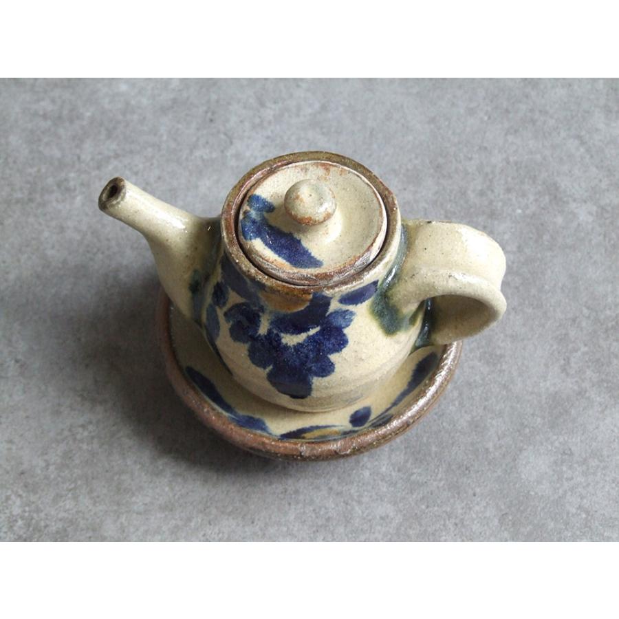 やちむん 民藝 読谷山焼 北窯 宮城正享 醤油差し コバルト唐草