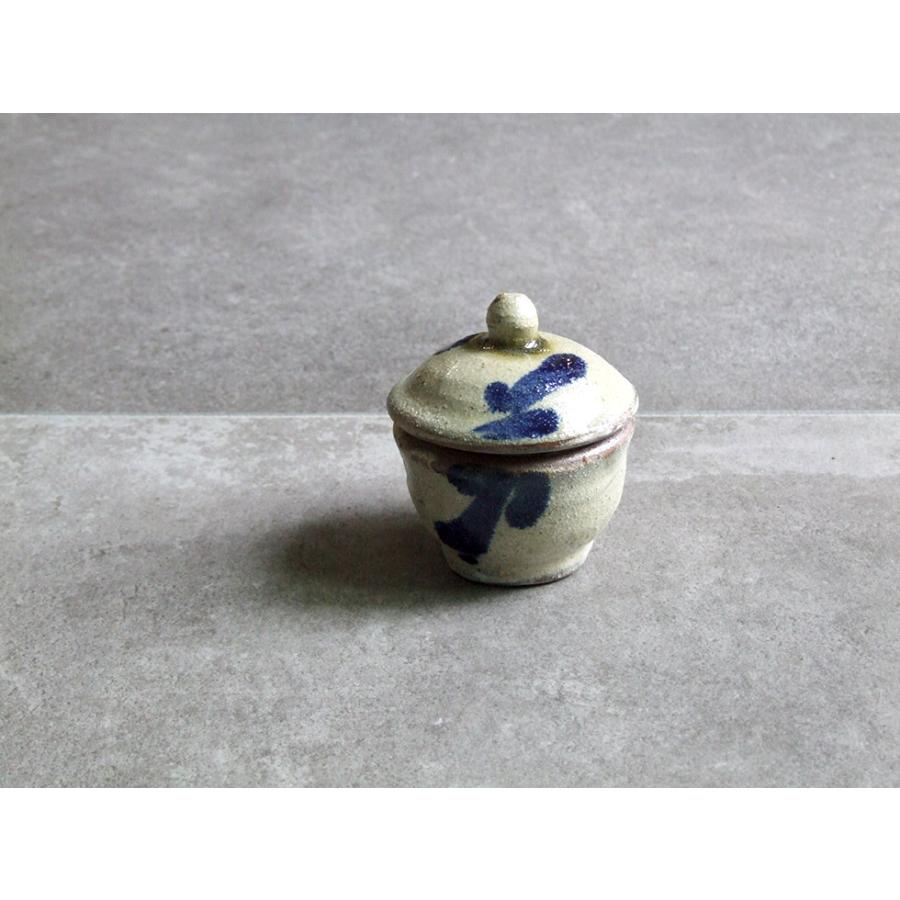 やちむん 民藝 読谷山焼 北窯 宮城正享 2.5寸蓋物 タラフー コバルト