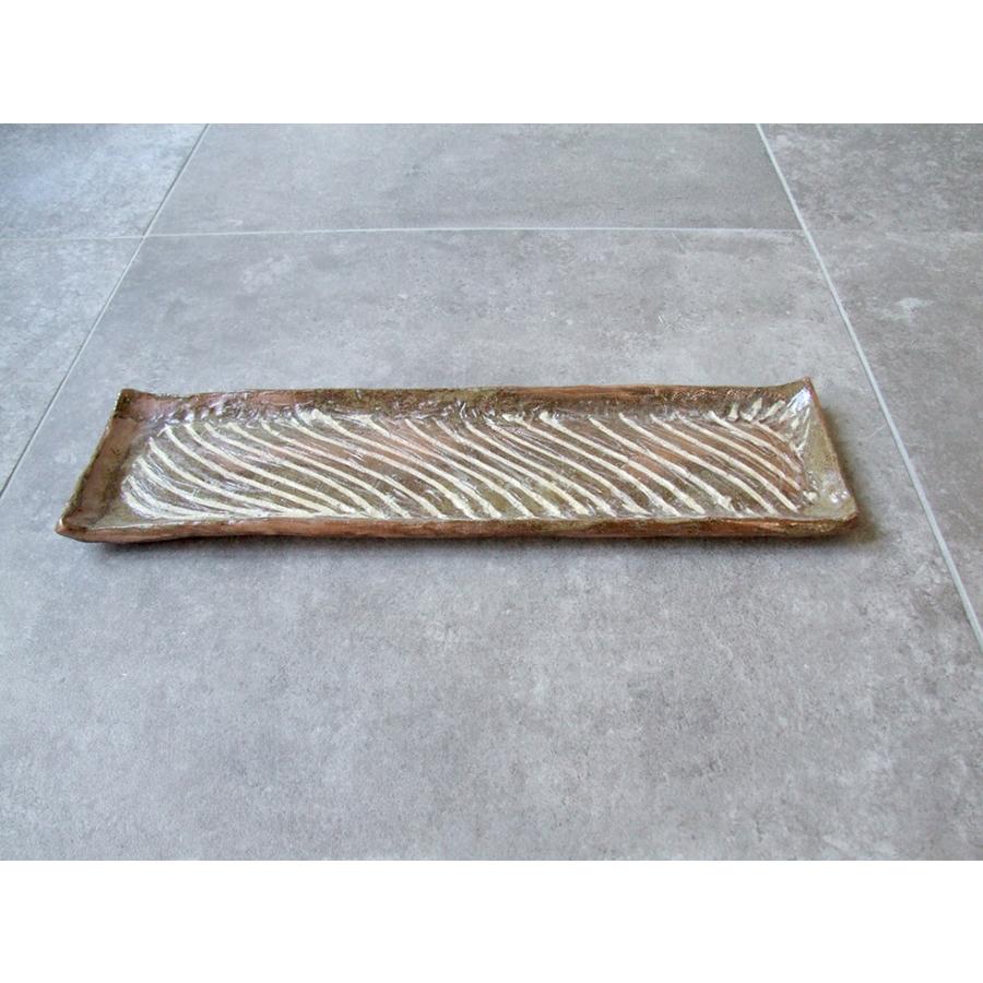 やちむん 民藝 読谷山焼 北窯 宮城正享 尺5寸×4寸角皿 プレート