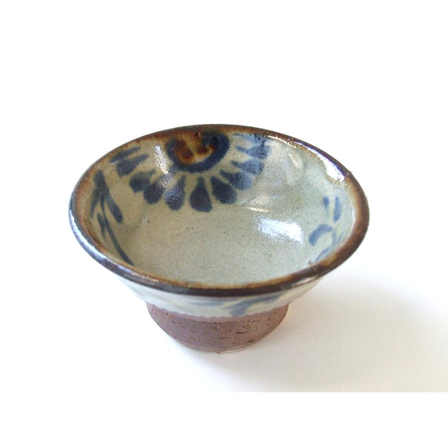 やちむん 民藝 壺屋焼 陶藝玉城3.5寸マカイ(お茶碗) 上 呉須唐草